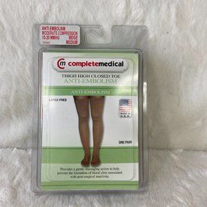 Complete Medical Thigh High Closed Toe 15-20 mmHg Anti-Embolism Stockings Unisex